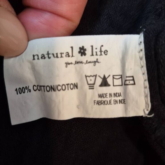 Natural Life Maxi Shirt Dress Women’s S Black Button Up - Picture 8 of 8